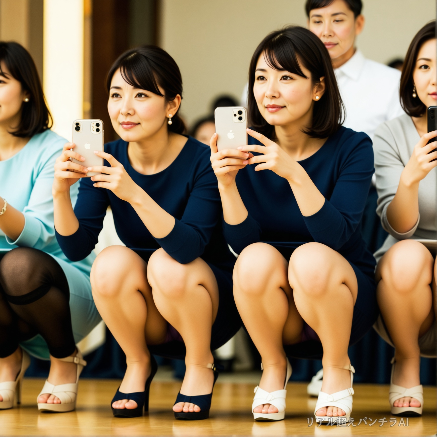 【結婚式・披露宴パンチラ04】vol.06「スマホ撮影に夢中でしゃがみパンチラしてる女性たち」