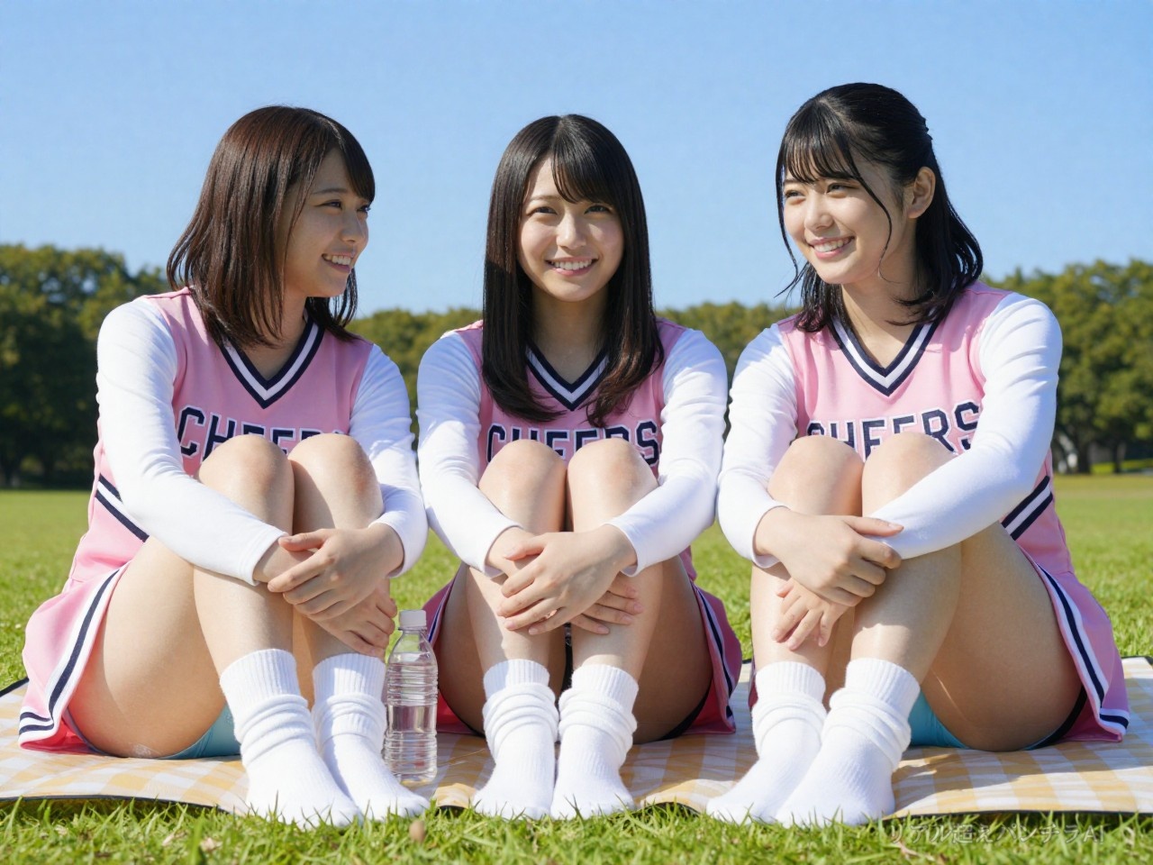 【チア生パンツ15 体育座り】vol.02「記念撮影や休憩中の生パン娘を狙い撃ち（複数人）」