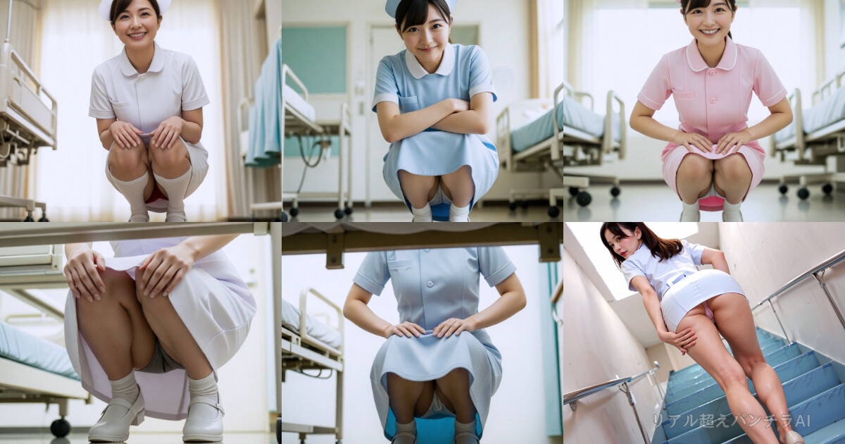 ナースパンチラ