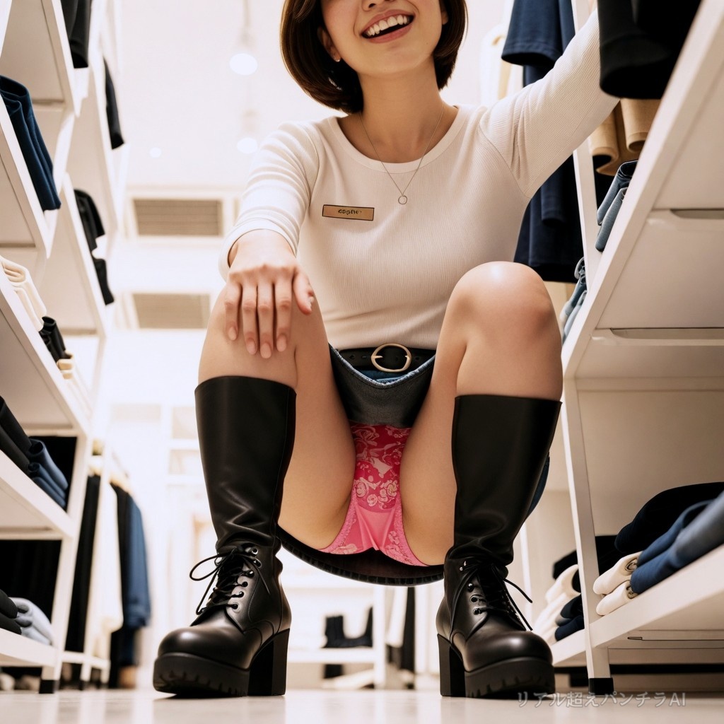 【店員パンチラ11】vol.03「盗撮～脚立に足かけたり片膝立ち接客姿をを隠し撮り→一部バレあり」